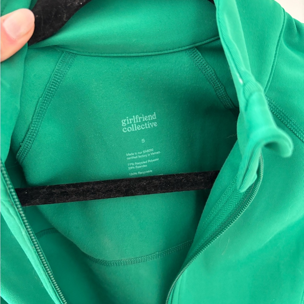 Girlfriend collective Emerald Green Full-Zip fitness Jacket - Picture 3 of 3